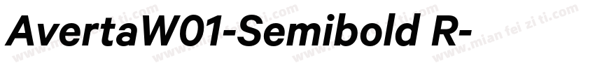 AvertaW01-Semibold R字体转换